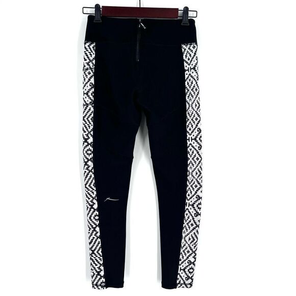 Gottex Women's Workout Pants Size Small Leggings Black White Phone Pocket Side c - Picture 7 of 12